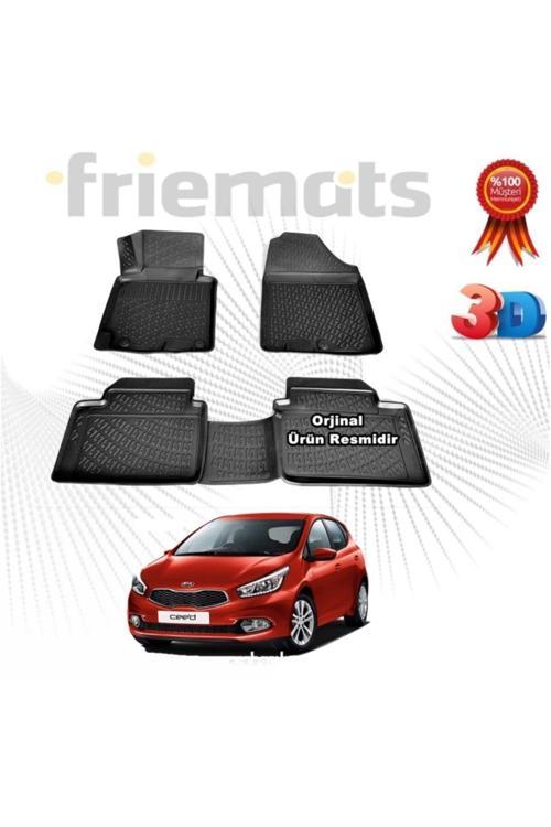 Kia Ceed 3D Havuzlu Paspas 2012 - 2017 Arası Siyah 4 Parça