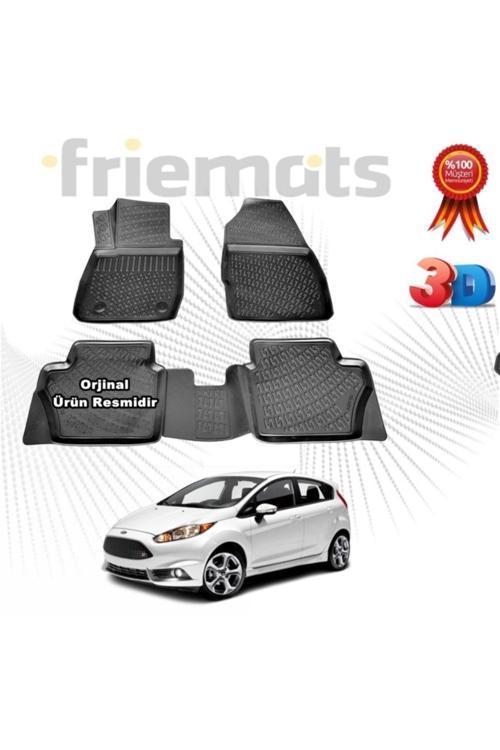 Ford Fiesta 3D Havuzlu Paspas 2009-2017 Arası Siyah 4 Parça Set -