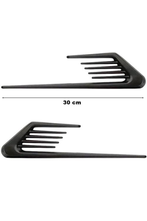 Araç Ventil Çamurluk Üstü Izgara Süsü Çamurluk Ventili 30 Cm 2 Parça Bantlı Siyah Renk Yapıştırma