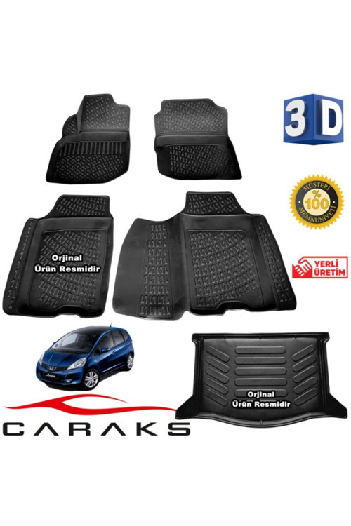 Honda Jazz 3D Havuzlu Paspas + 3D Bagaj Havuzu 2009-2014 Arası Marka