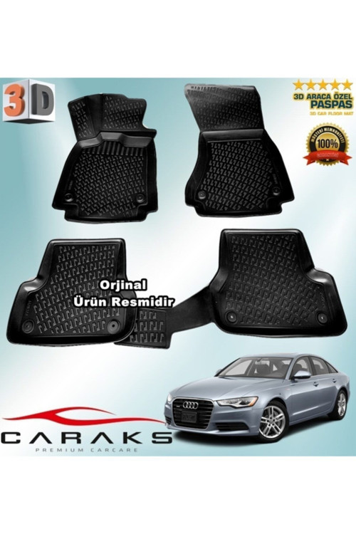 Audi A6 3D Paspas Havuzlu Sedan 2011 - 2014 Arası Siyah 4 Prç.