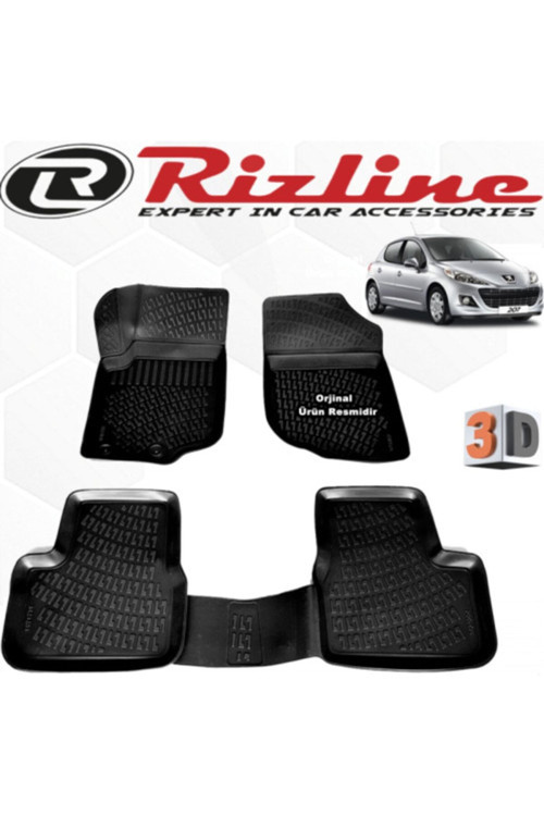 Rizline Peugeot 207 3D Paspas Havuzlu Hb 2006-2012 Arası 4 Parça Set