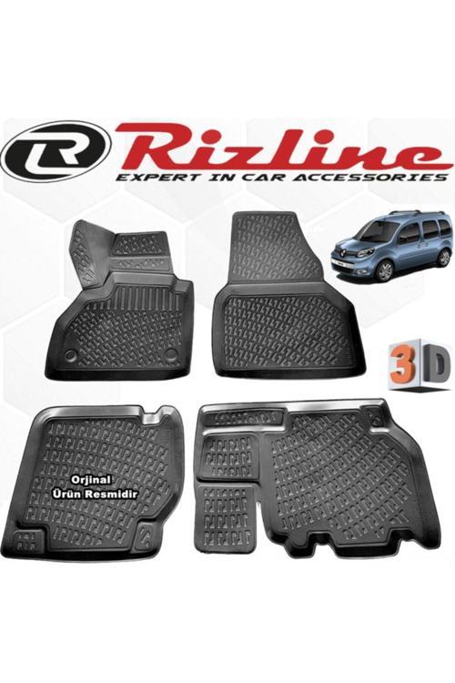 Renault Kangoo 2 3D Paspas Havuzlu 2015 - 2020 Arası Siyah 4 Lü Set