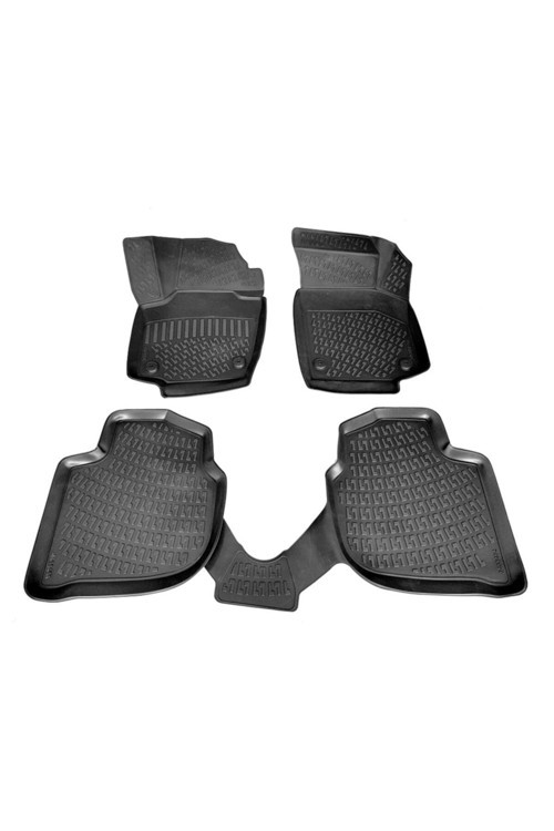 Skoda Rapid 3D Paspas Havuzlu Sedan 2013 - 2020 Arası 4 Parça Siyah Set