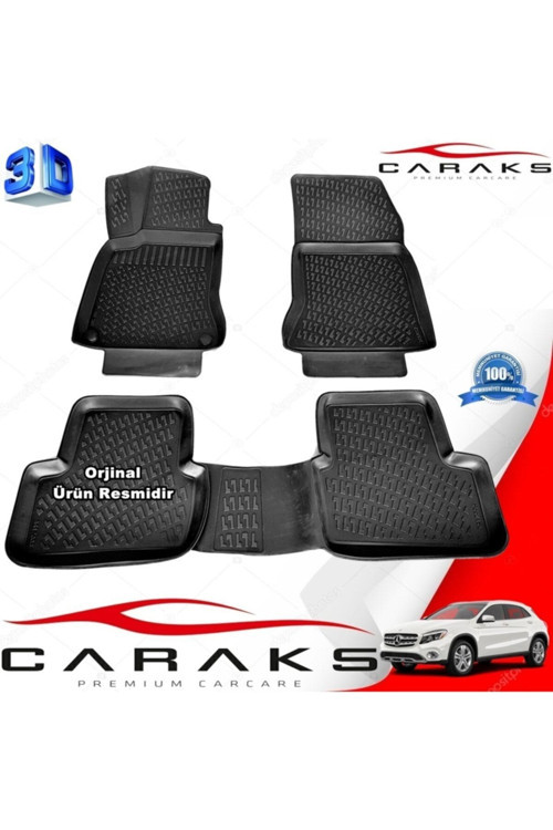 Mercedes Gla 3D Paspas Havuzlu 2014 - 2019 Arası Siyah 4 Prç.