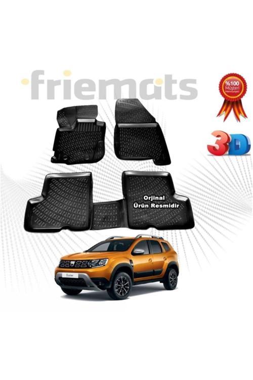 Dacia Duster 4X4 3D Havuzlu Paspas 2018 Sonrası Siyah 4 Parça Set - Friemats