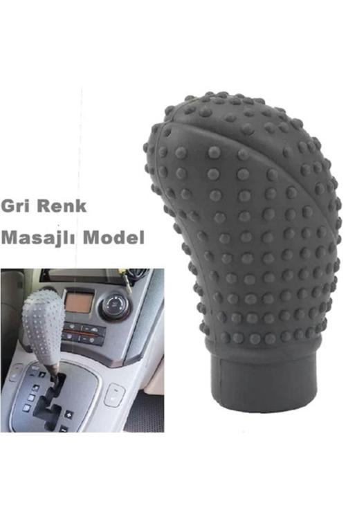 Silikonlu Vites Topuzu Kılıfı Gri Renk Oval Üniversal Ithal