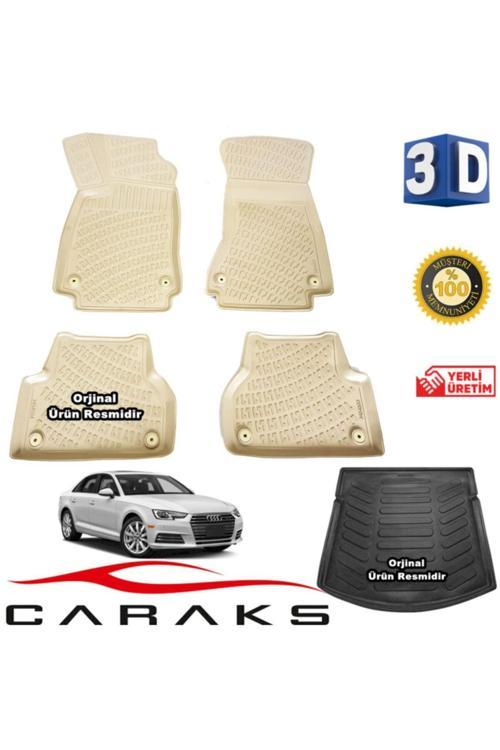 Audi A4 Bej 3D Havuzlu Paspas+Bagaj Havuzu 2015-2020 Arası Marka