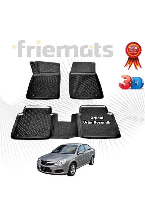 Opel Vectra C 3D Havuzlu Paspas 2002-2008 Arası Siyah 4 Parça