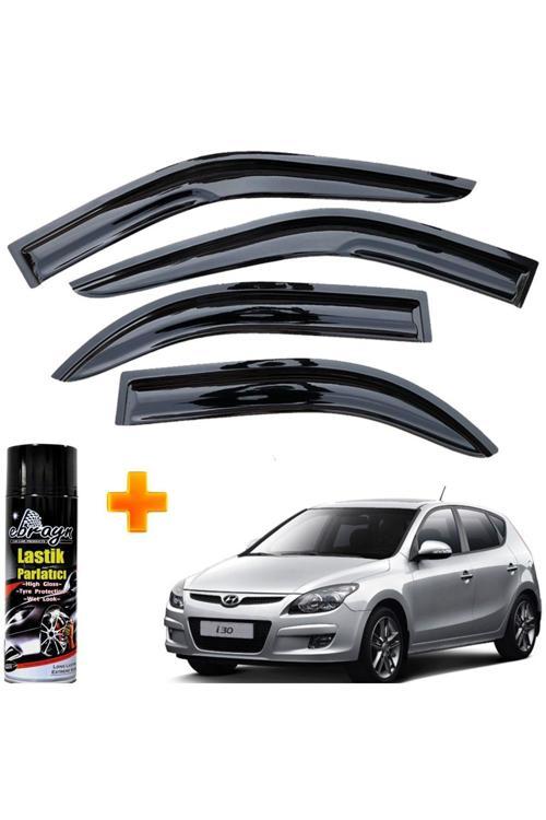 Hyundai I30 Mügen Cam Rüzgarlığı 2007-2012 Arası 4 Lü Takım +500Ml Lastik Parlatıcı