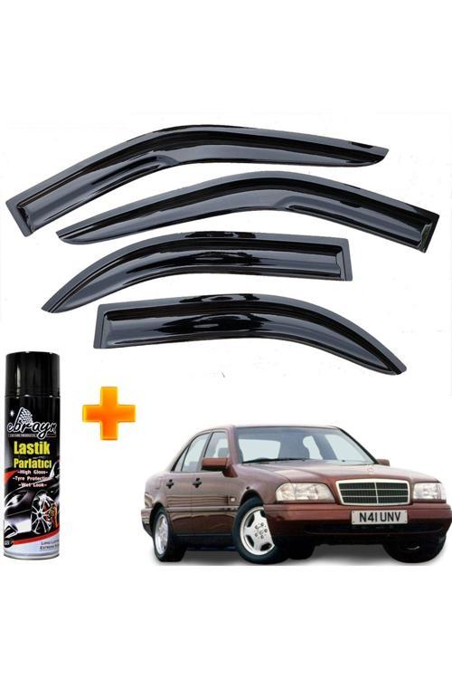 Mercedes C Mügen Cam Rüzgarlığı 1993-1999 Arası 4 Lü Takım +500Ml Lastik Parlatıcı