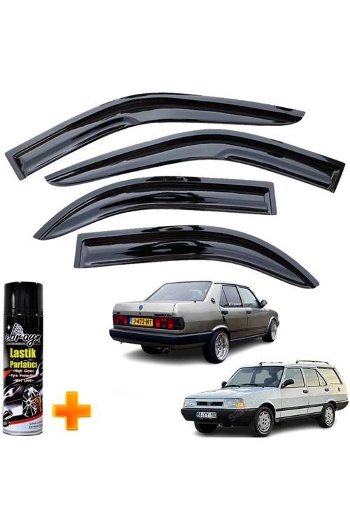 Fiat Tofaş Mügen Cam Rüzgarlığı Tüm Kasalara Uyumlu 4 Lü Takım +500Ml Lastik Parlatıcı