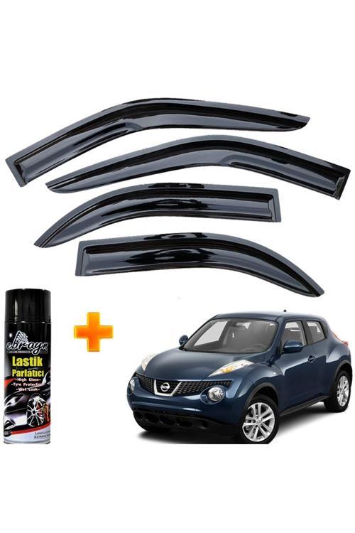 Nissan Juke Mügen Cam Rüzgarlığı 2010-2020 Arası 4 Lü Takım +500Ml Lastik Parlatıcı