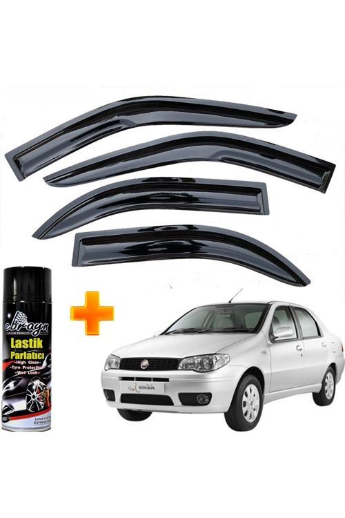Fiat Albea Mügen Cam Rüzgarlığı 2002-2012 Arası Tüm Kasalar 4 Lü Takım +500Ml Lastik Parlatıcı