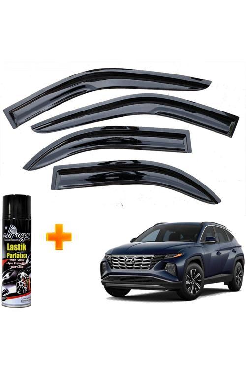 Hyundai Tucson Mügen Cam Rüzgarlığı 2021 Sonrası 4 Lü Takım +500Ml Lastik Parlatıcı