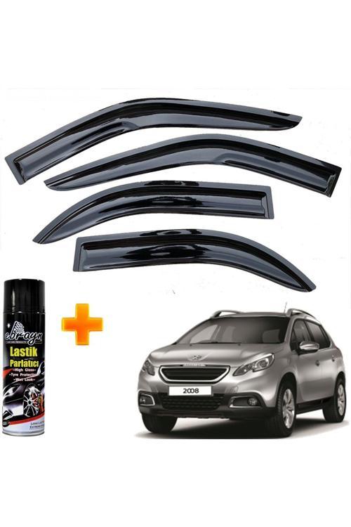 Peugeot 2008 Mügen Cam Rüzgarlığı 2012-2019 Arası 4 Lü Takım +500Ml Lastik Parlatıcı