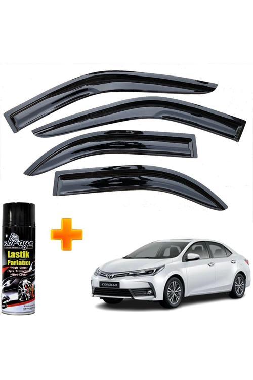 Toyota Corolla Sedan Mügen Cam Rüzgarlığı 2019 Sonrası 4 Lü Takım +500Ml Lastik Parlatıcı