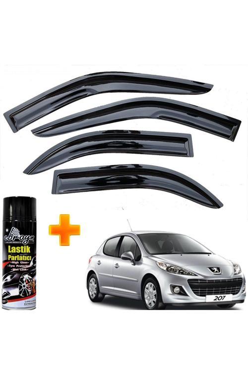 Peugeot 207 Mügen Cam Rüzgarlığı Hb 2006-2012 Arası 4 Lü Takım +500Ml Lastik Parlatıcı