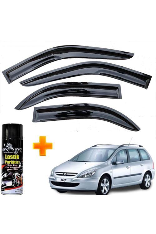 Peugeot 307 Mügen Cam Rüzgarlığı Sw Tüm Kasalara Uyumlu 4 Lü Takım +500Ml Lastik Parlatıcı