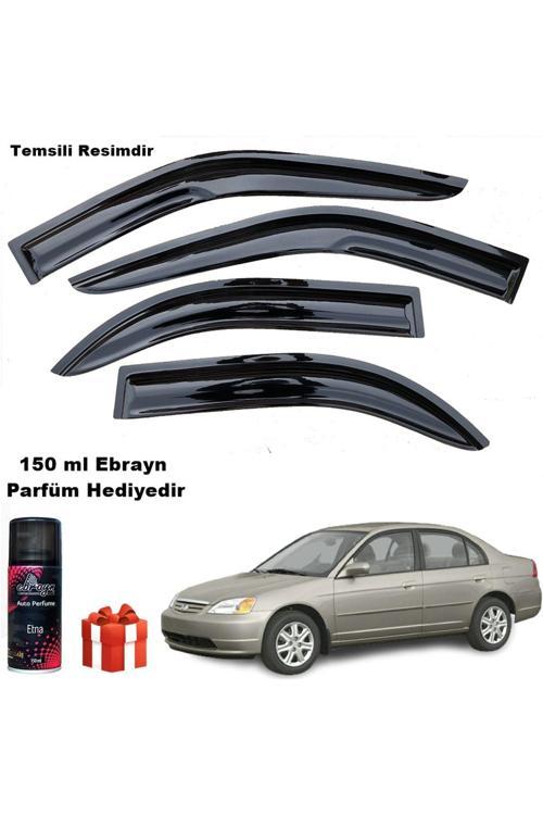 Honda Civic Mügen Cam Rüzgarlığı 2001-2006 Arası 4 Lü Takım Koku Hediyeli