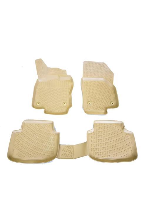 Vw Tiguan 3D Paspas Havuzlu 2016 - 2020 Arası Bej 4 Parça Set