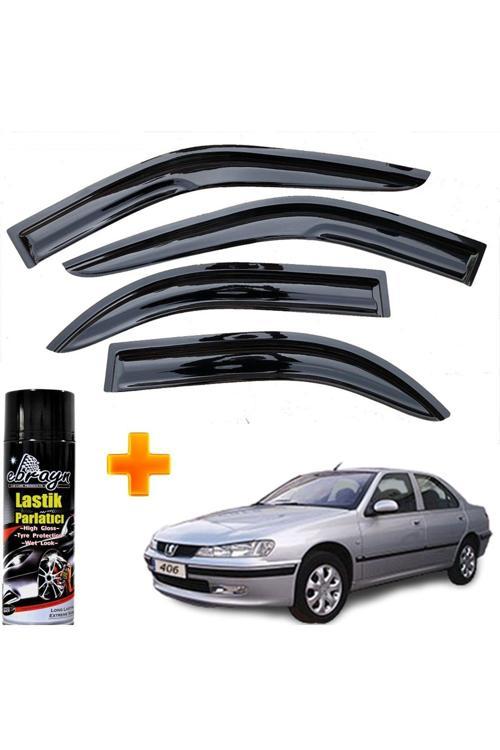 Peugeot 406 Mügen Cam Rüzgarlığı 1995-2005 Arası 4 Lü Takım +500Ml Lastik Parlatıcı