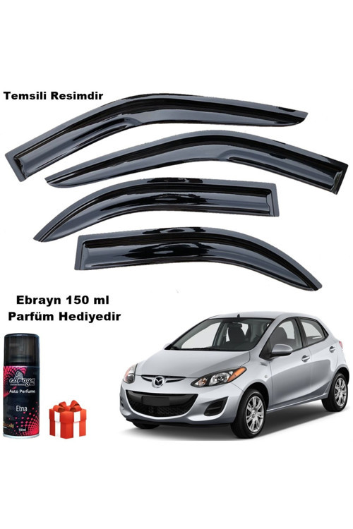 Mazda 2 Mügen Cam Rüzgarlığı 2009-2013 Arası 4 Lü Takım Koku Hediyeli