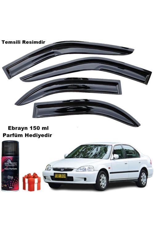 Honda Civic Mügen Cam Rüzgarlığı Sedan 1996-2001 Arası 4 Lü Takım Koku Hediyeli