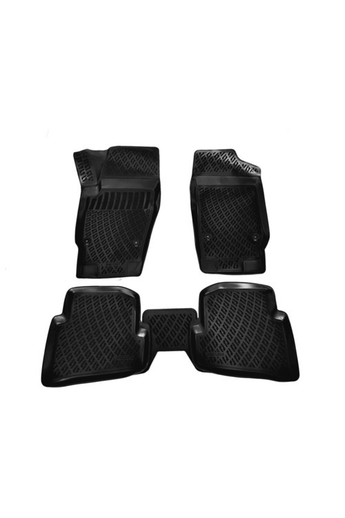 Vw Polo 3D Paspas Havuzlu Hb 2009 - 2016 Arası Siyah 4 Parça Set