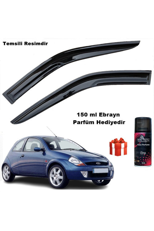 Ford Ka Mügen Cam Rüzgarlığı 1997-2007 Arası Ön İki Camlar 2 Li Takım Koku Hediyeli