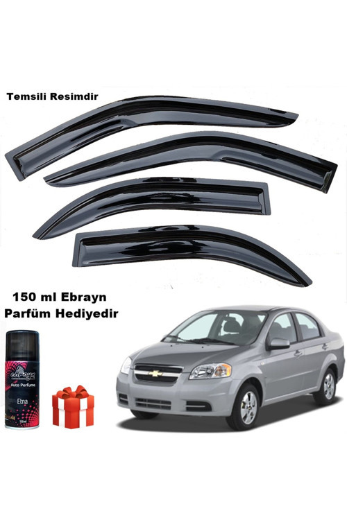 Chevrolet Aveo Mügen Cam Rüzgarlığı Sedan 2006-2012 Arası 4 Lü Takım Koku Hediyeli