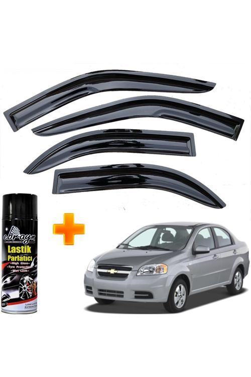 Chevrolet Aveo Mügen Cam Rüzgarlığı Sedan 2006-2012 Arası 4 Lü Takım +500Ml Lastik Parlatıcı