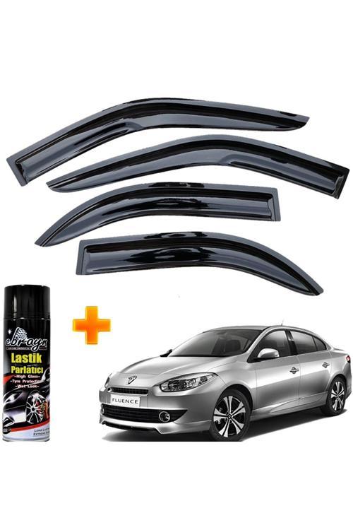 Renault Fluence Mügen Cam Rüzgarlığı 2010 - 2020 Arası 4 Lü Takım +500Ml Lastik Parlatıcı