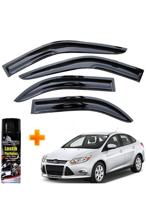 Focus 3 Mügen Cam Rüzgarlığı Sedan 2011 - 2017 Arası 4 Lü Takım +500Ml Lastik Parlatıcı