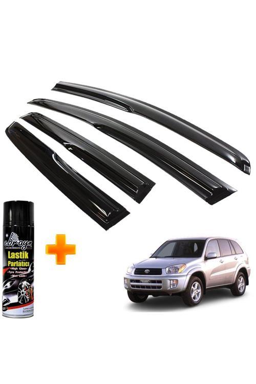 Toyota Rav 4 Mügen Cam Rüzgarlığı 1999-2005 Arası 4 Lü Takım +500Ml Lastik Parlatıcı