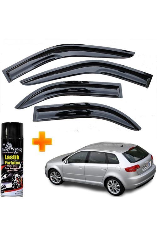 Audi A3 Mügen Cam Rüzgarlığı Hb 2004 - 2013 Arası 4 Lü Takım +500Ml Lastik Parlatıcı
