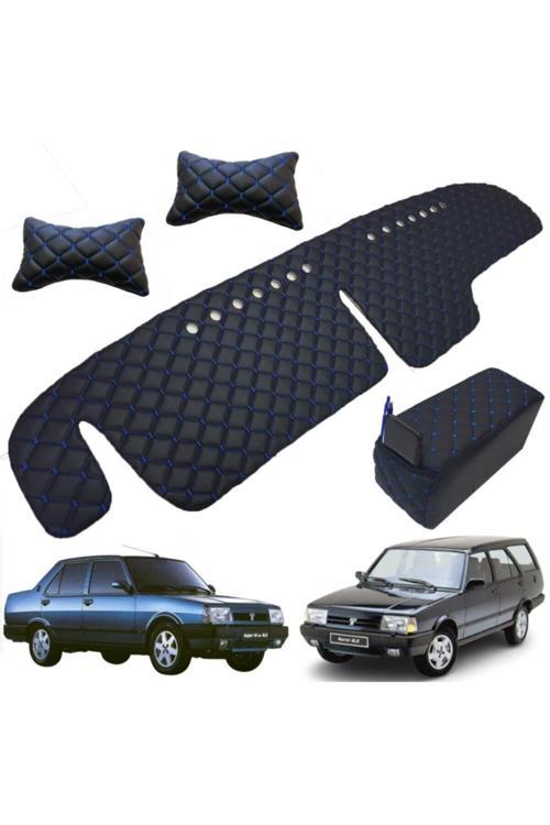 Tofaş Uyumlu Kolçak + Göğüs Halısı Alçak Model + Boyunluk Siyah-Mavi