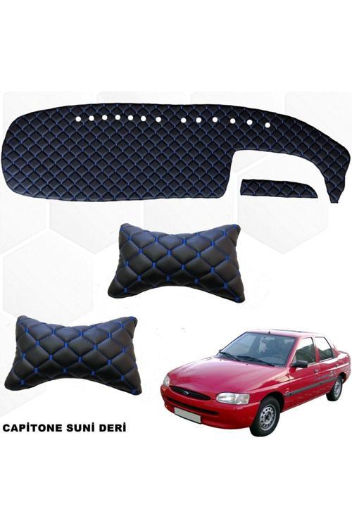 Escort Ön Göğüs Halısı + Boyunluk 1.Kalite Siyah-Mavi