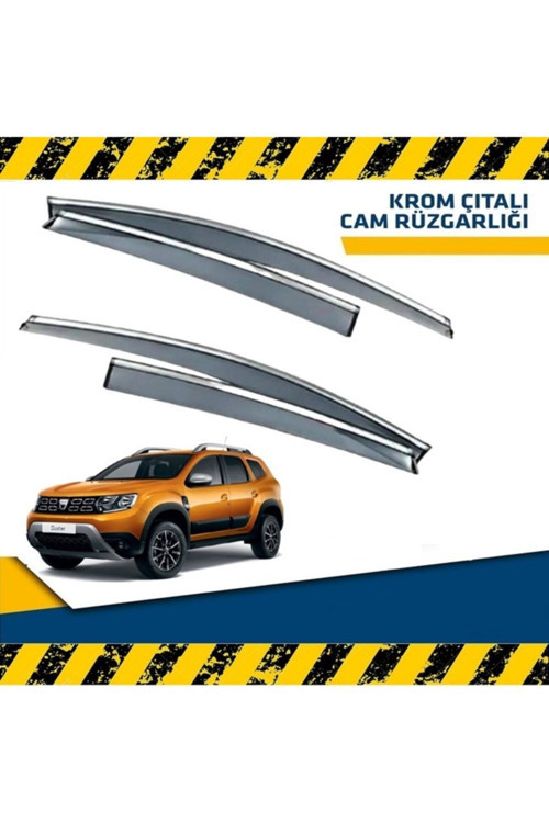 Dacia Duster Mügen Cam Rüzgarlığı Kromlu 2018 Sonrası 4 Lü Set