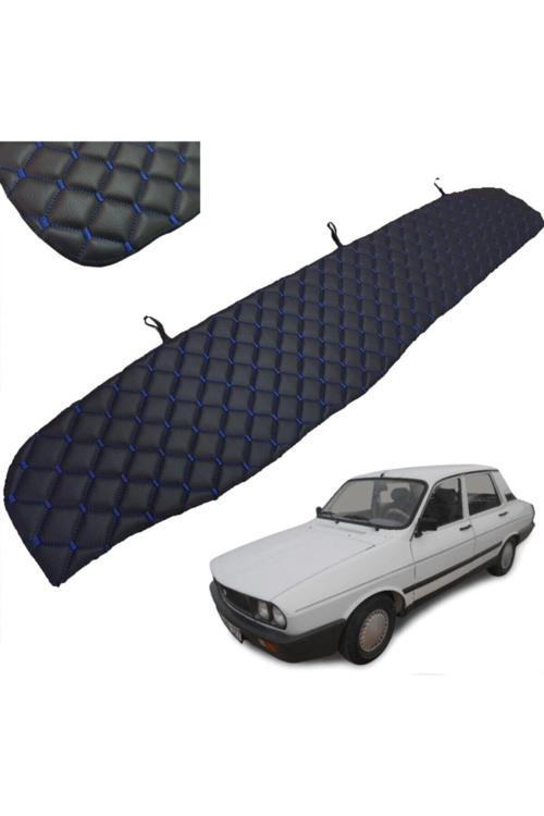 Renault Toros Sedan Göğüs Halısı Siyah-Mavi Suni Deri