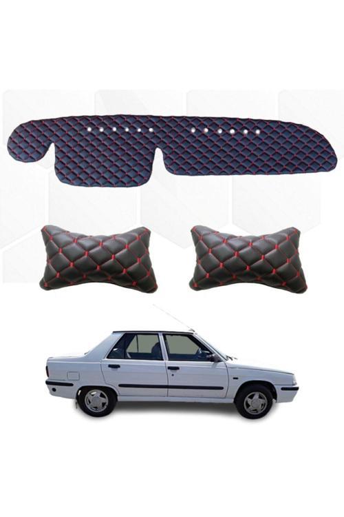 Renault 9 Spring Boyunluk + Göğüs Halısı Siyah-Kırmızı