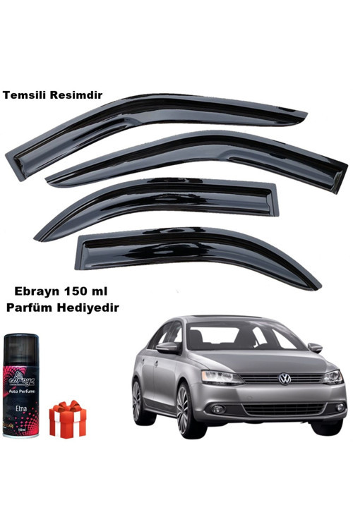 Vw Jetta Mügen Cam Rüzgarlığı 2011-2020 Arası 4 Lü Takım Koku Hediyeli