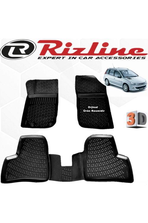 Peugeot 206 3D Paspas Havuzlu Stw 1998 - 2012 Arası Siyah 4 Parça Set
