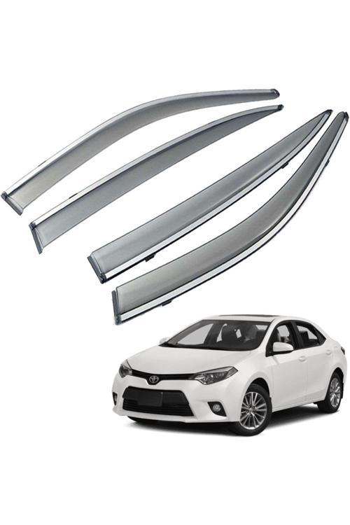 Toyota Corolla Mügen Cam Rüzgarlığı Kromlu Rüzgarlık (Paslanmaz Kromlu) Sedan 2013 - 2018 Füme Renk