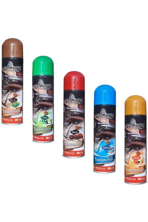 Araç İçi Torpido Parlatıcı Plastik Parlatıcı 220Ml Sprey Seti Ebrayn Göğüs Parlatıcı - 5 Parça