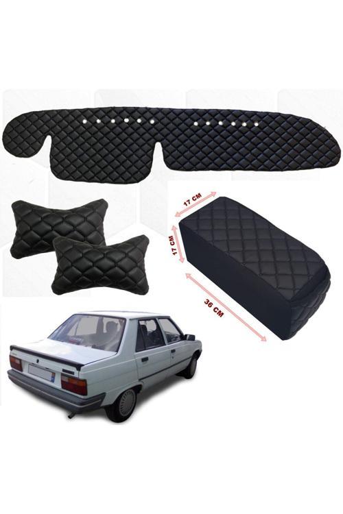 Renault 9 Fairway Kolçak + Boyunluk + Göğüs Halısı Siyah