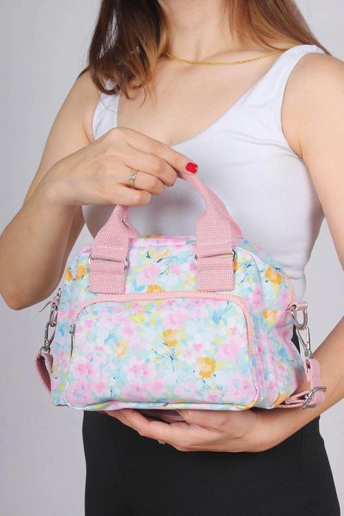 Kore Tarzı Crossbody, Desenli Kadın Omuz Çantası