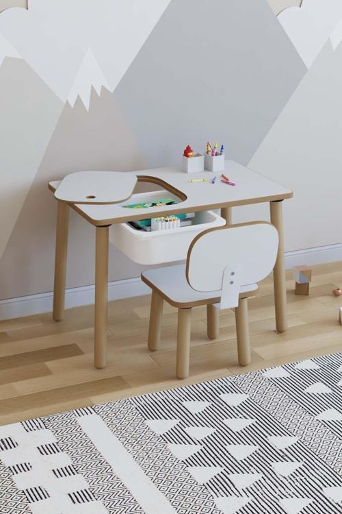Montessori Çocuk Masası - Oyun Masası - Aktivite Masası - Çalışma Masası - Etkinlik Masası