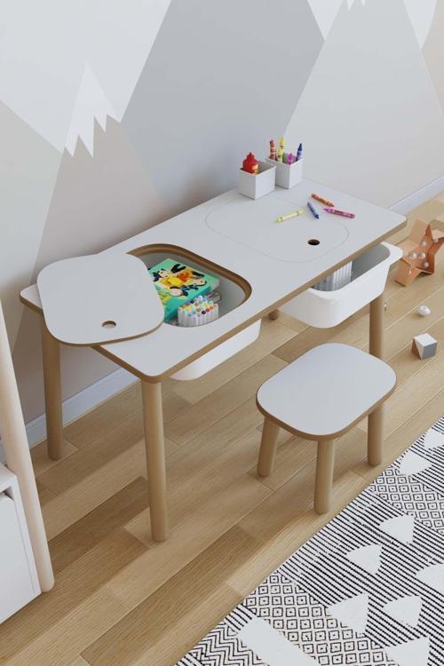 Montessori Çocuk Masası - Oyun Masası - Aktivite Masası - Çalışma Masası - Etkinlik Masası