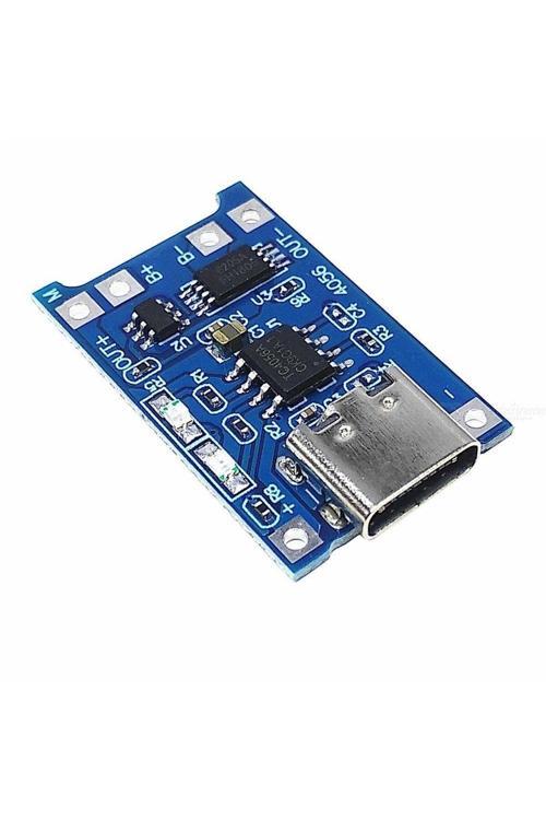Tp4056 Type-C 1S 3.7V Lipo, Li-İon Pil Bms Korumalı Şarj Devresi